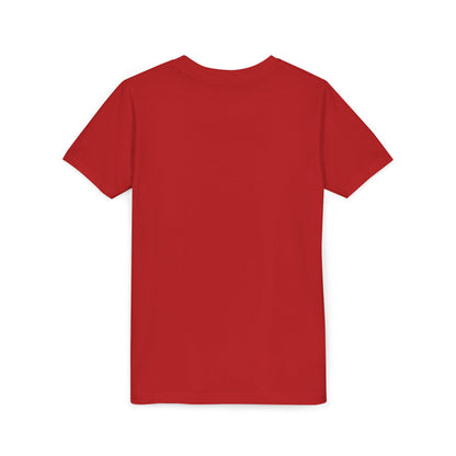 Youth Tee — Cute Christmas Puffin Trio on Plaid |