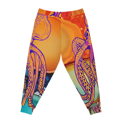 Octopus Sunset Joggers — Vibrant All-Over-Print Athletic Pants