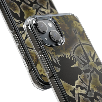 Camo Outdoors Phone Case — Compass & Wildlife Clear Magnetic Impact Case