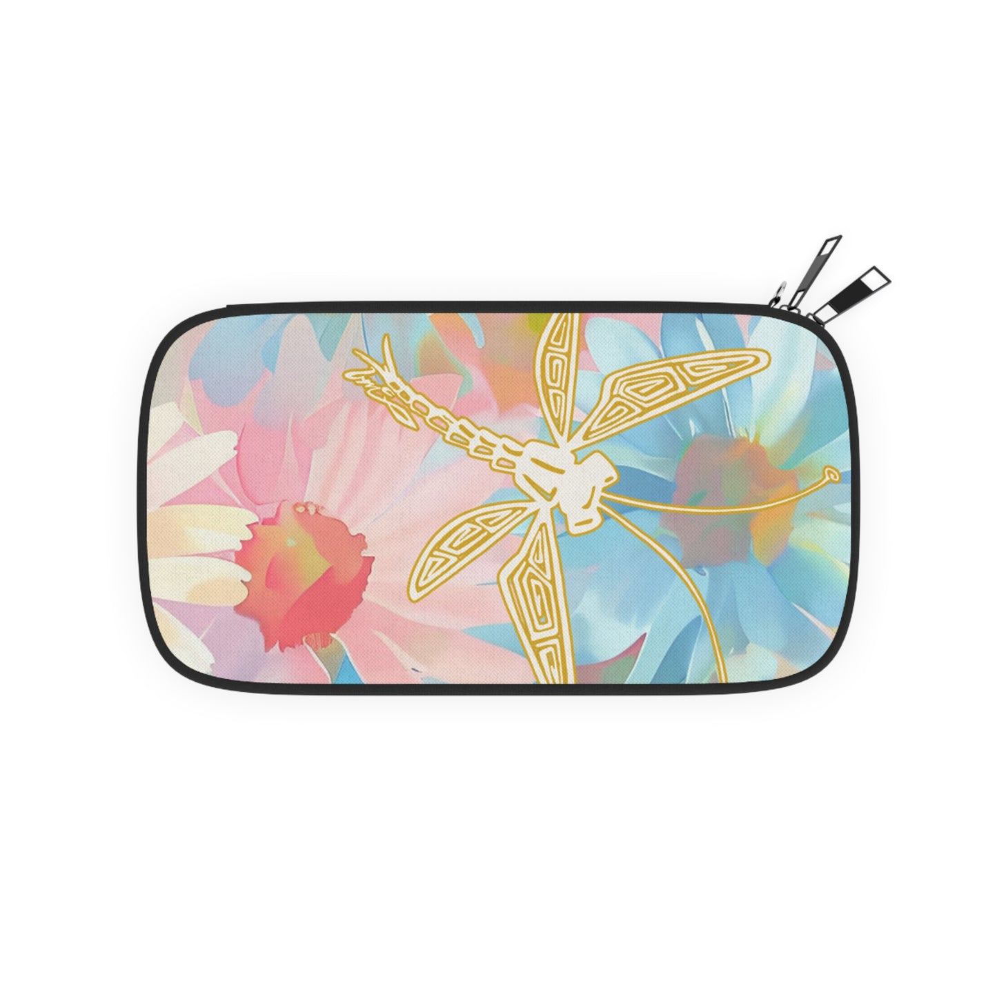 Floral Dragonfly Passport Wallet — Pastel Travel Document Holder
