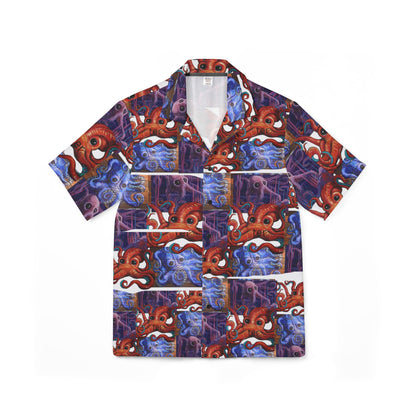 Octopus Pattern Hawaiian Shirt — Men’s Tropical Camp Shirt