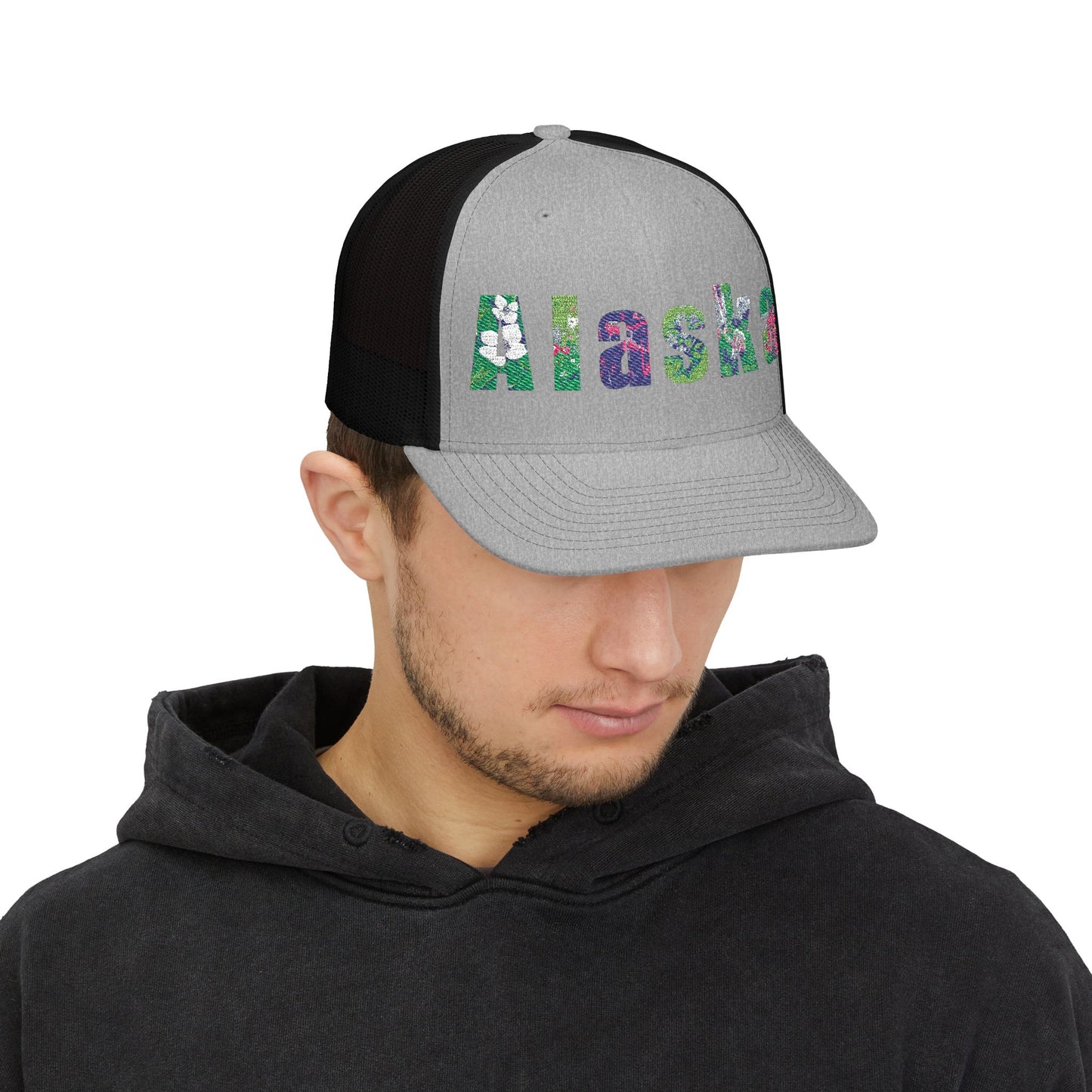 Alaska Floral Snapback Trucker Cap