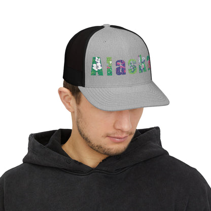 Alaska Floral Snapback Trucker Cap
