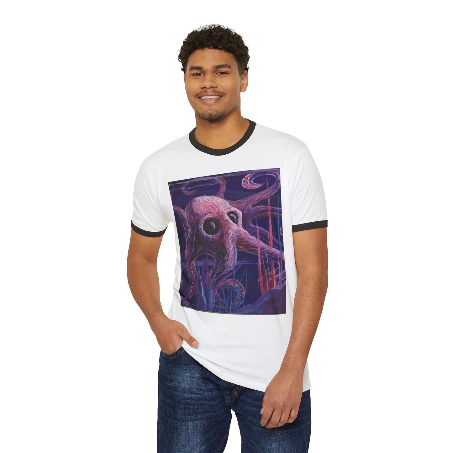 Surreal Oceanic Skull Ringer Tee