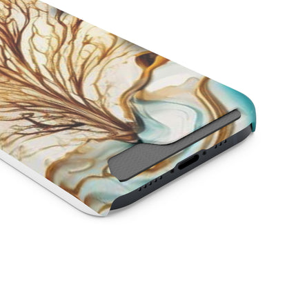 Card-Holder Phone Case — Protective Phone Case with Card Slot, Whimsical Art