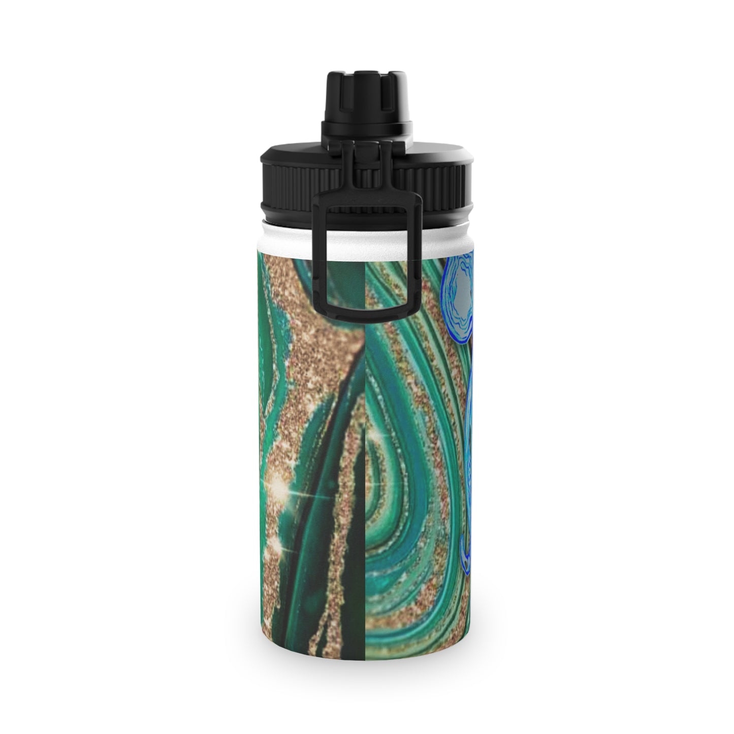 Blue Octopus Stainless Steel Water Bottle — Teal Ocean Art Sports Bottle