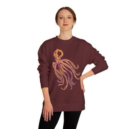Octopus Graphic Sweatshirt — Vintage Marine Illustration Crewneck