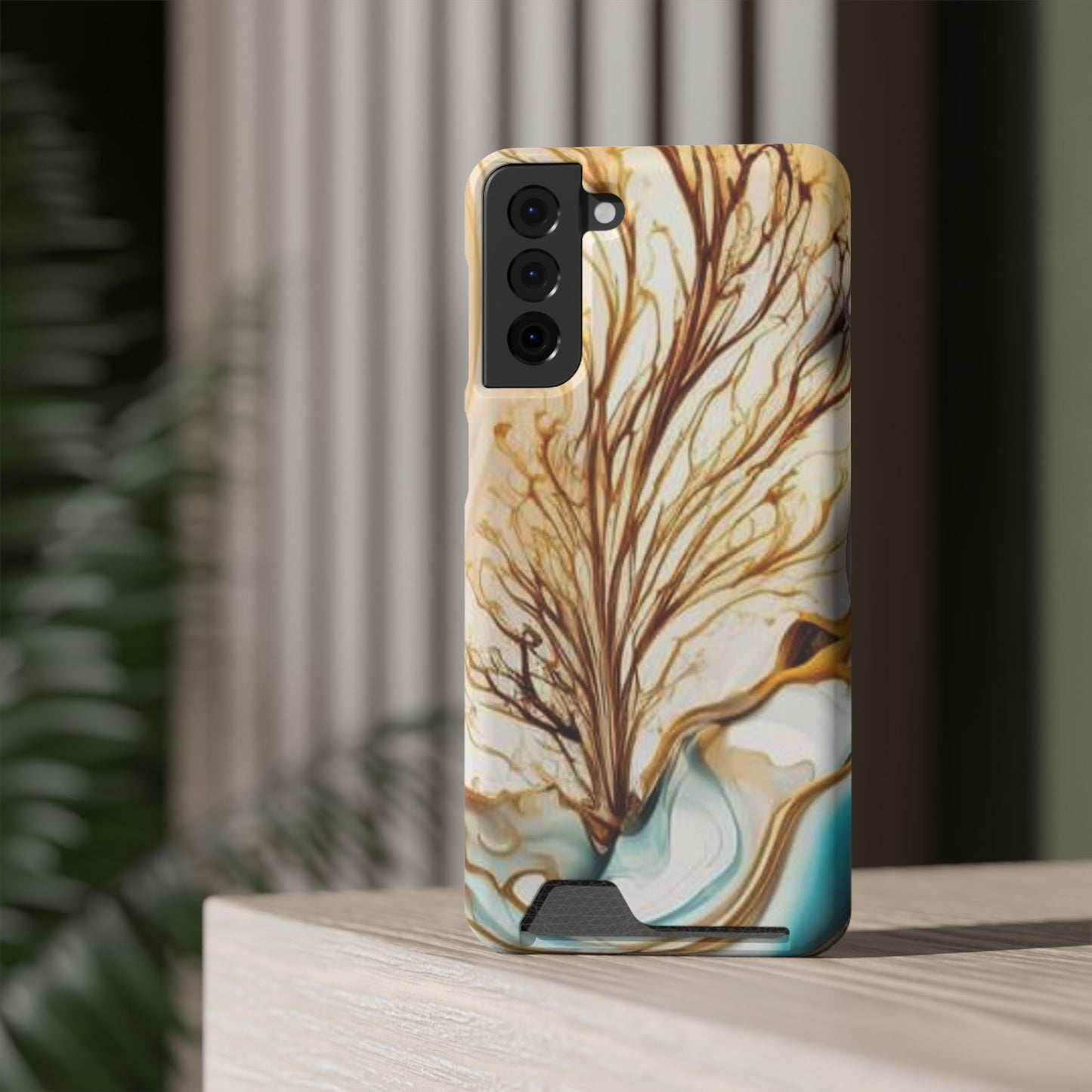Card-Holder Phone Case — Protective Phone Case with Card Slot, Whimsical Art