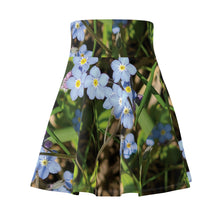 Forget-Me-Not Floral Skater Skirt — Blue Wildflower Print