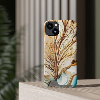 Card-Holder Phone Case — Protective Phone Case with Card Slot, Whimsical Art