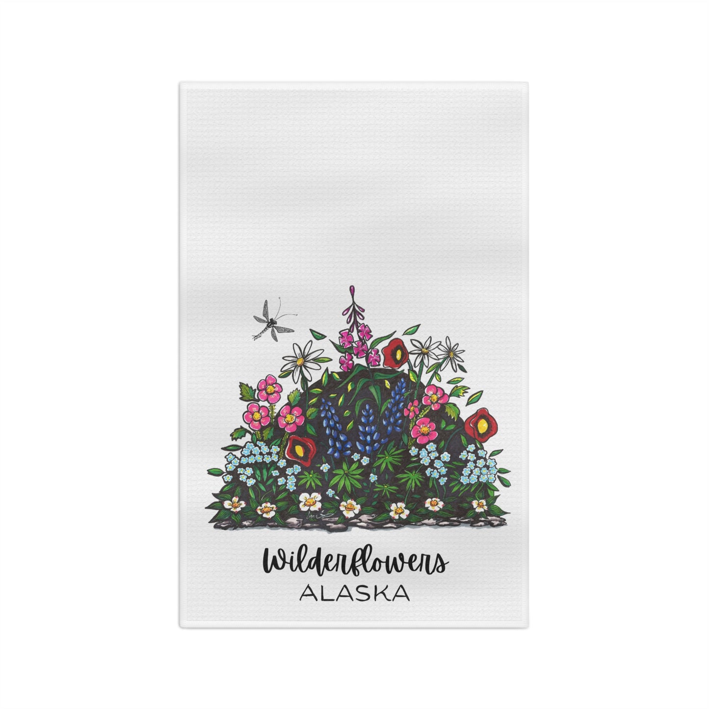 Wildflowers Microfiber Tea Towel – Botanical Floral Kitchen Towel