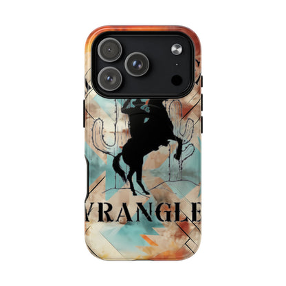 Elopement  Wrangler Tough Magnetic Phone Case — Rodeo Cowboy Silhouette Design