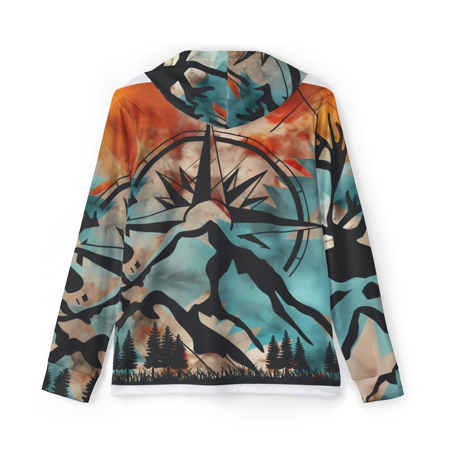 Adventure Caribou Compass Hoodie — Mountain Outdoors Graphic Pullover