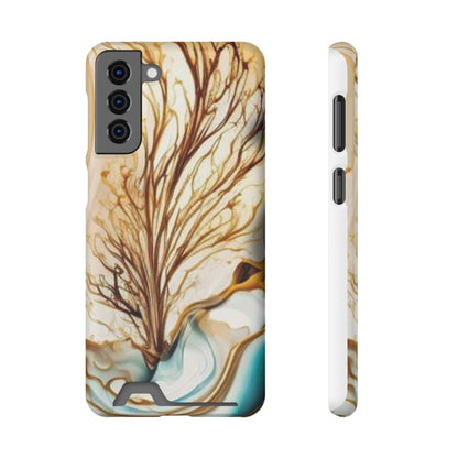 Card-Holder Phone Case — Protective Phone Case with Card Slot, Whimsical Art