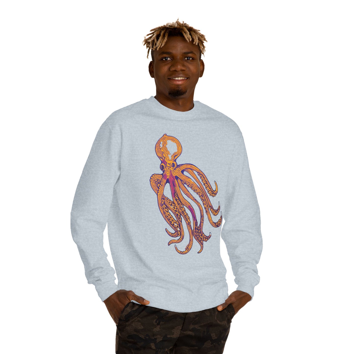 Octopus Graphic Sweatshirt — Vintage Marine Illustration Crewneck