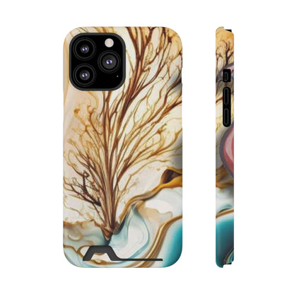 Card-Holder Phone Case — Protective Phone Case with Card Slot, Whimsical Art