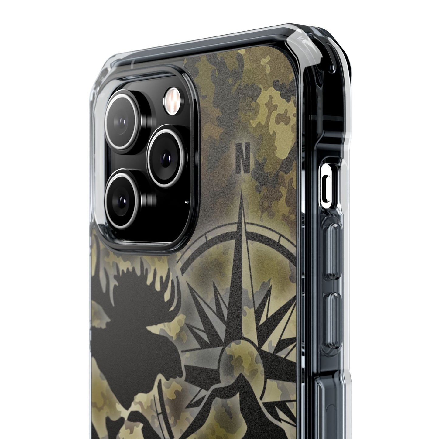 Camo Outdoors Phone Case — Compass & Wildlife Clear Magnetic Impact Case
