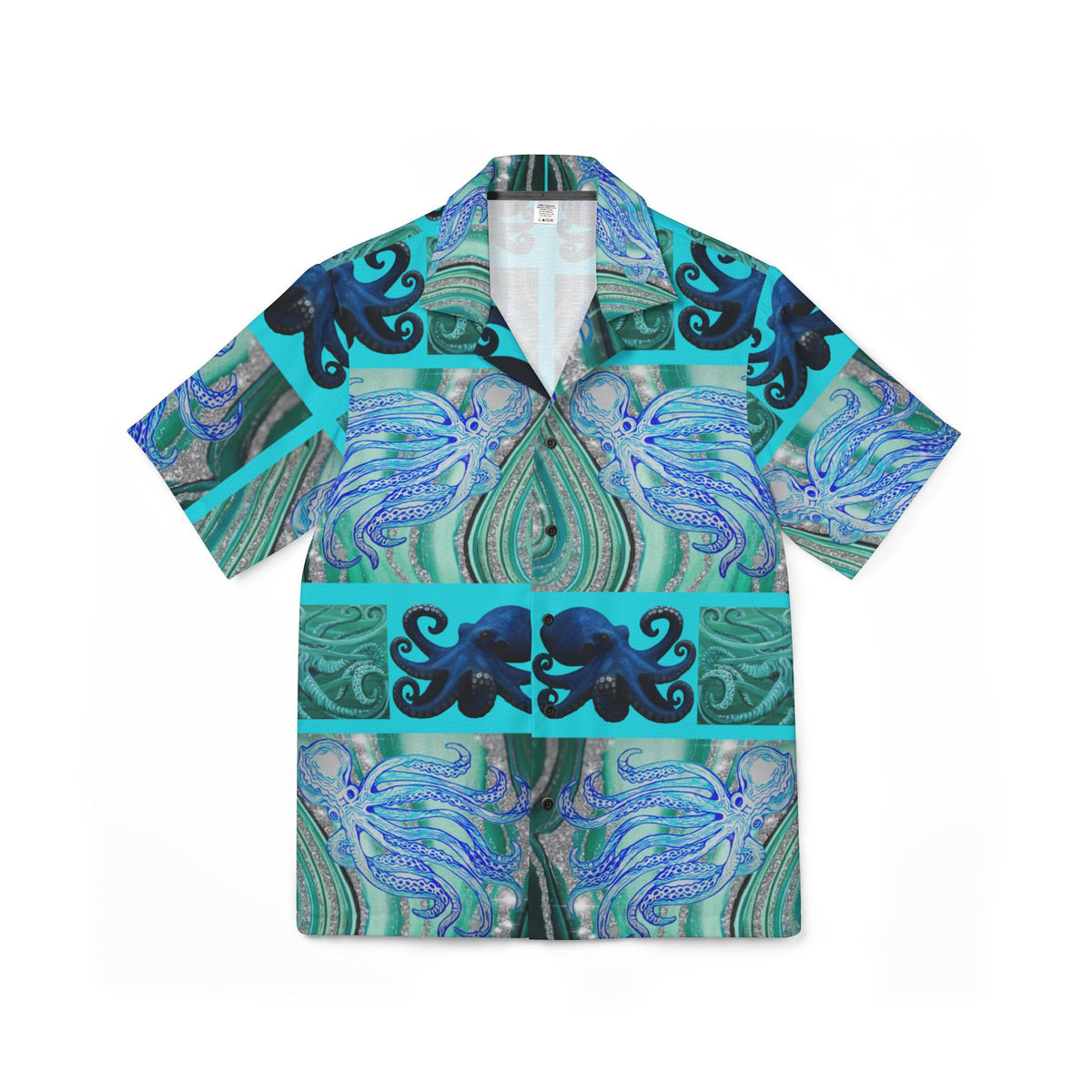 Tropical Octopus Hawaiian Shirt — Teal Ocean AOP Camp Shirt