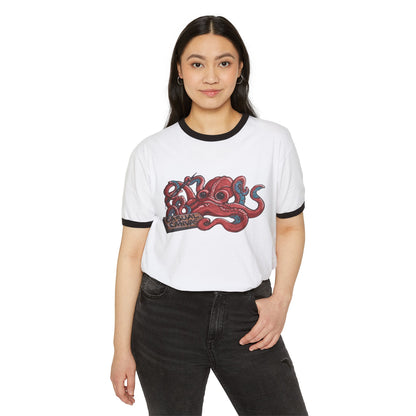 Surreal Oceanic Skull Ringer Tee