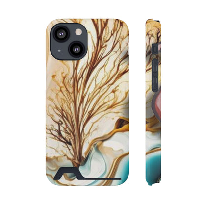Card-Holder Phone Case — Protective Phone Case with Card Slot, Whimsical Art