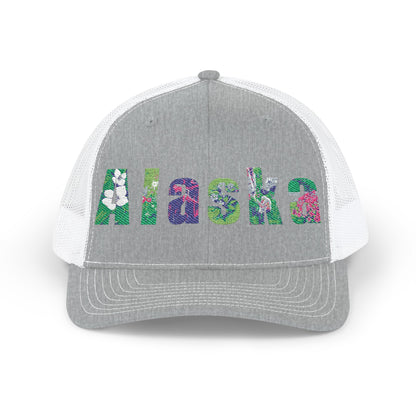Alaska Floral Snapback Trucker Cap