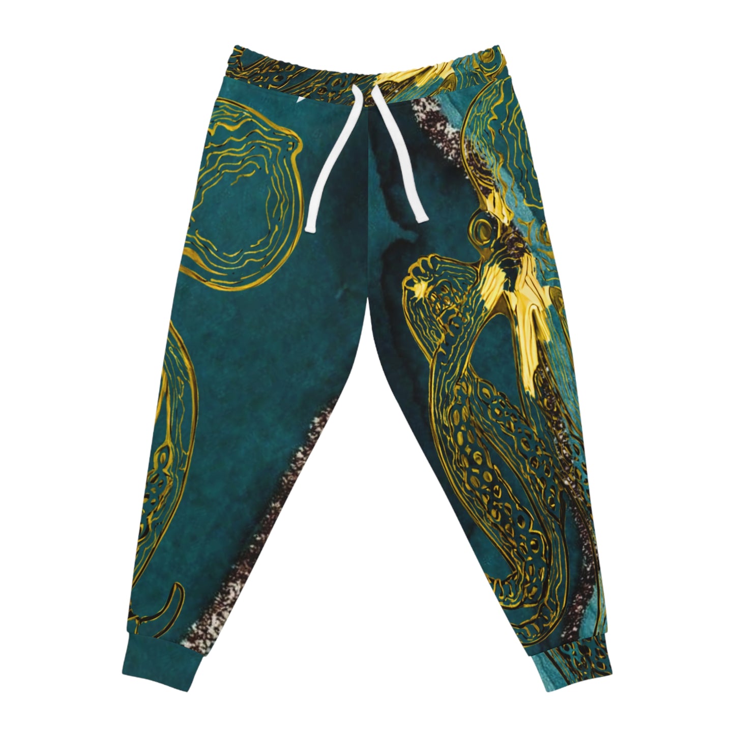Teal Gold Octopus Athletic Joggers