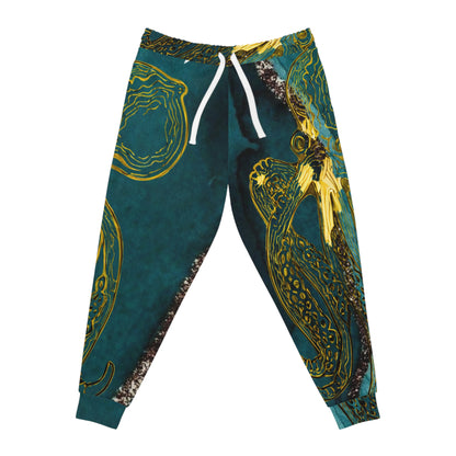Teal Gold Octopus Athletic Joggers