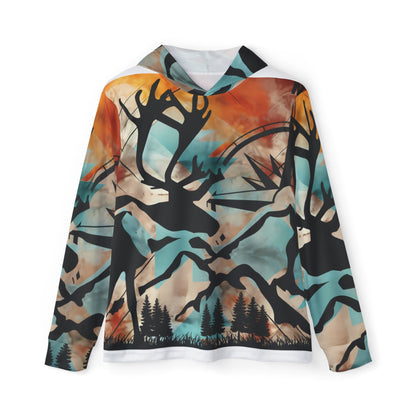 Adventure Caribou Compass Hoodie — Mountain Outdoors Graphic Pullover