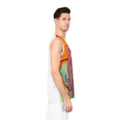 Octopus Art Basketball Jersey — Vibrant AOP Ocean-Inspired Tank