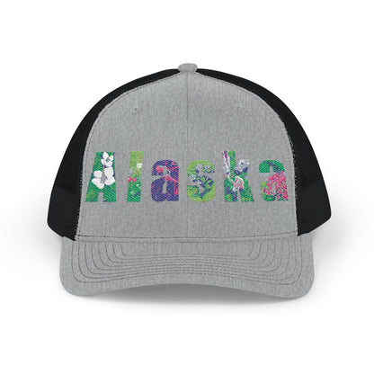 Alaska Floral Snapback Trucker Cap