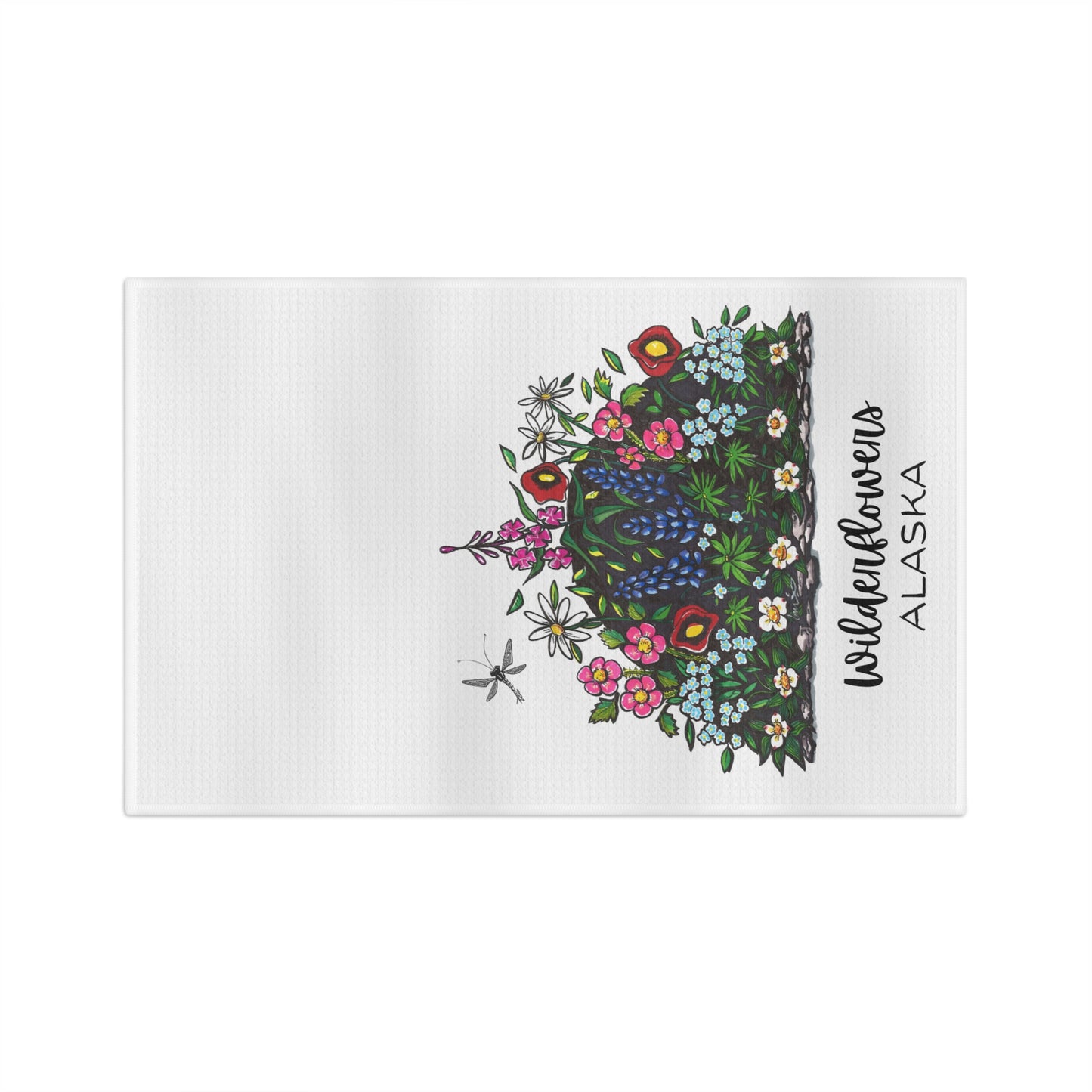 Wildflowers Microfiber Tea Towel – Botanical Floral Kitchen Towel