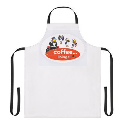 Coffee Penguin Apron – Funny "Coffee... Things!" Kitchen Apron for Baristas & Home Cooks