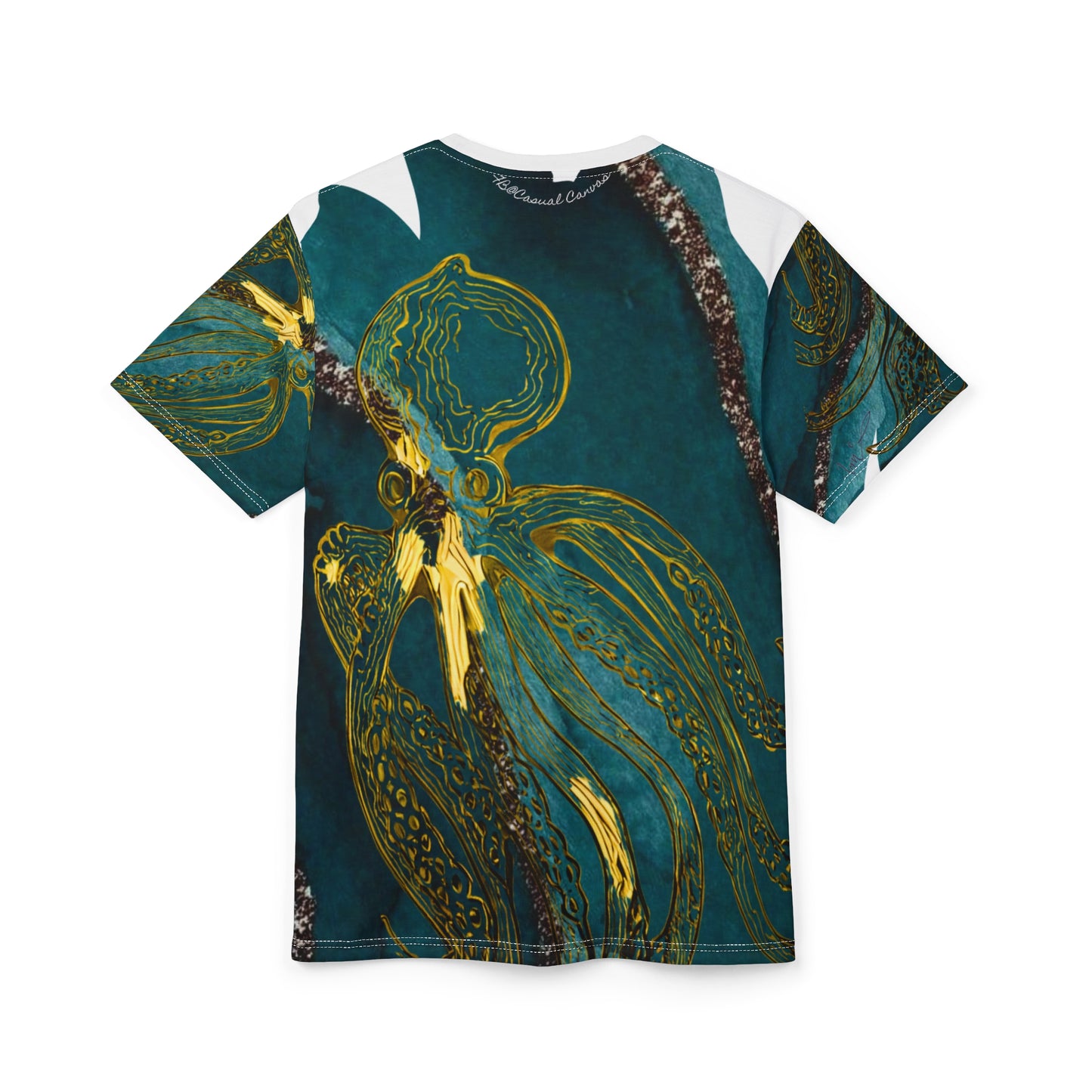 Gold vein Octopus All-Over Print Tee — Nautical Ocean Art Shirt