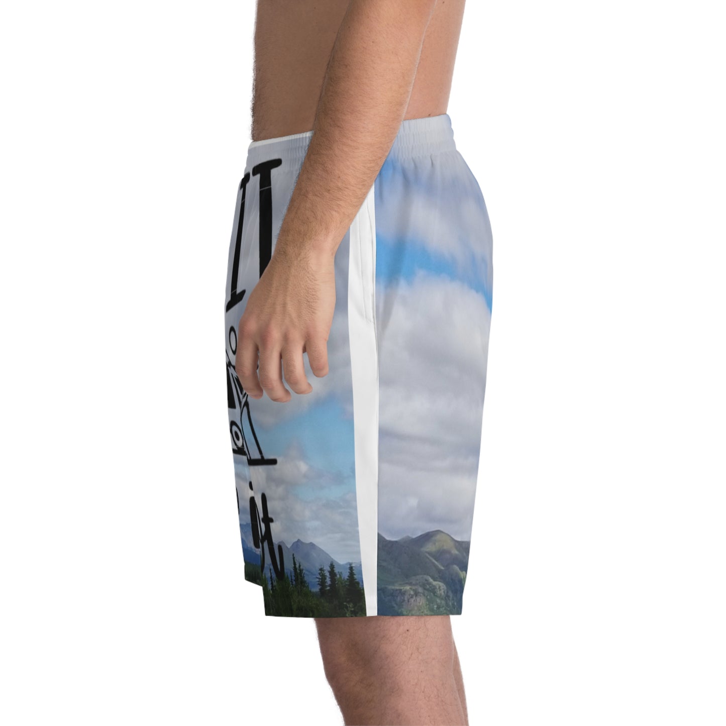 Pop It Like It's Hot Camper Beach Shorts — Men's RV Camping Swim Trunks