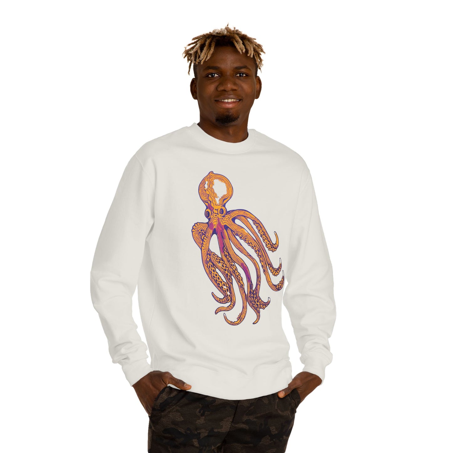 Octopus Graphic Sweatshirt — Vintage Marine Illustration Crewneck
