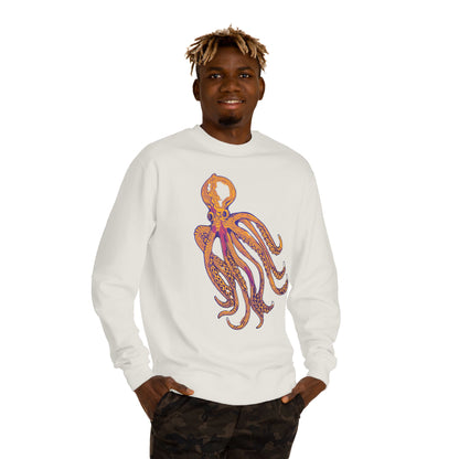 Octopus Graphic Sweatshirt — Vintage Marine Illustration Crewneck