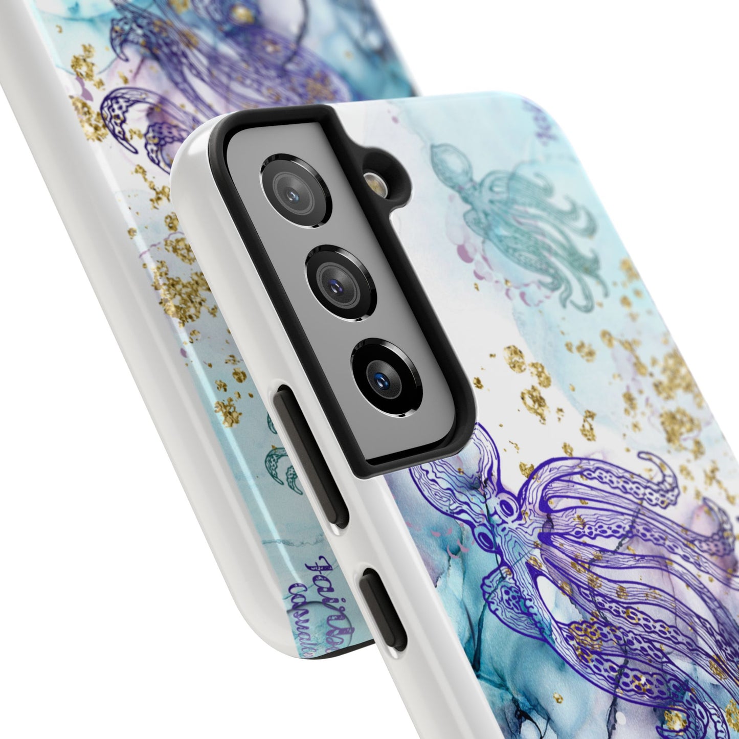 Octopus Art Tough Phone Case — Purple Nautical Sea Creature Design