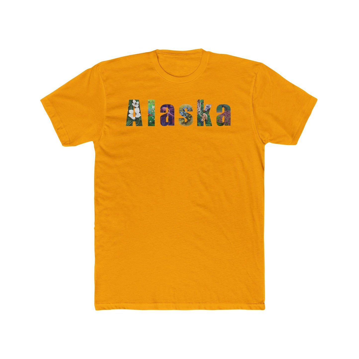 Alaska Gold Tee — Green & Gold Artistic Graphic T-Shirt