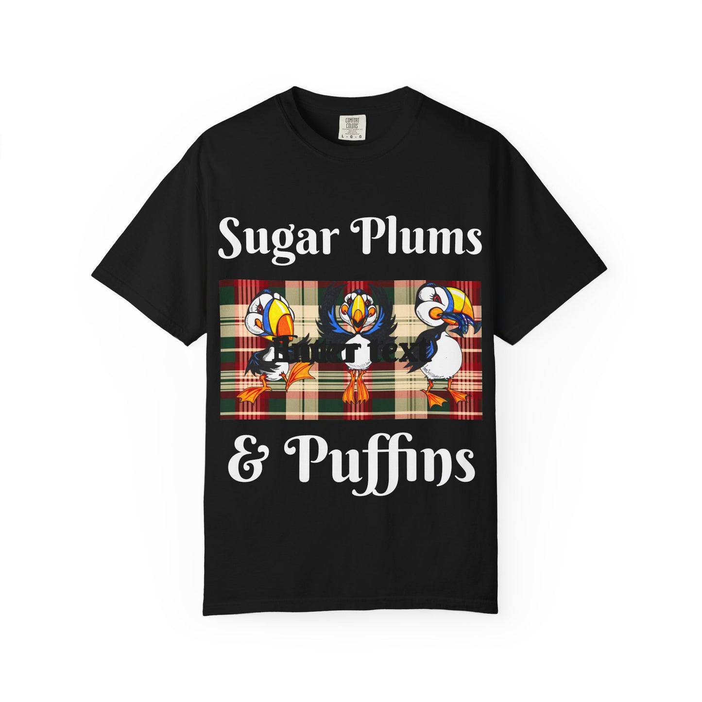 Christmas Puffin Unisex Garment-Dyed T-shirt
