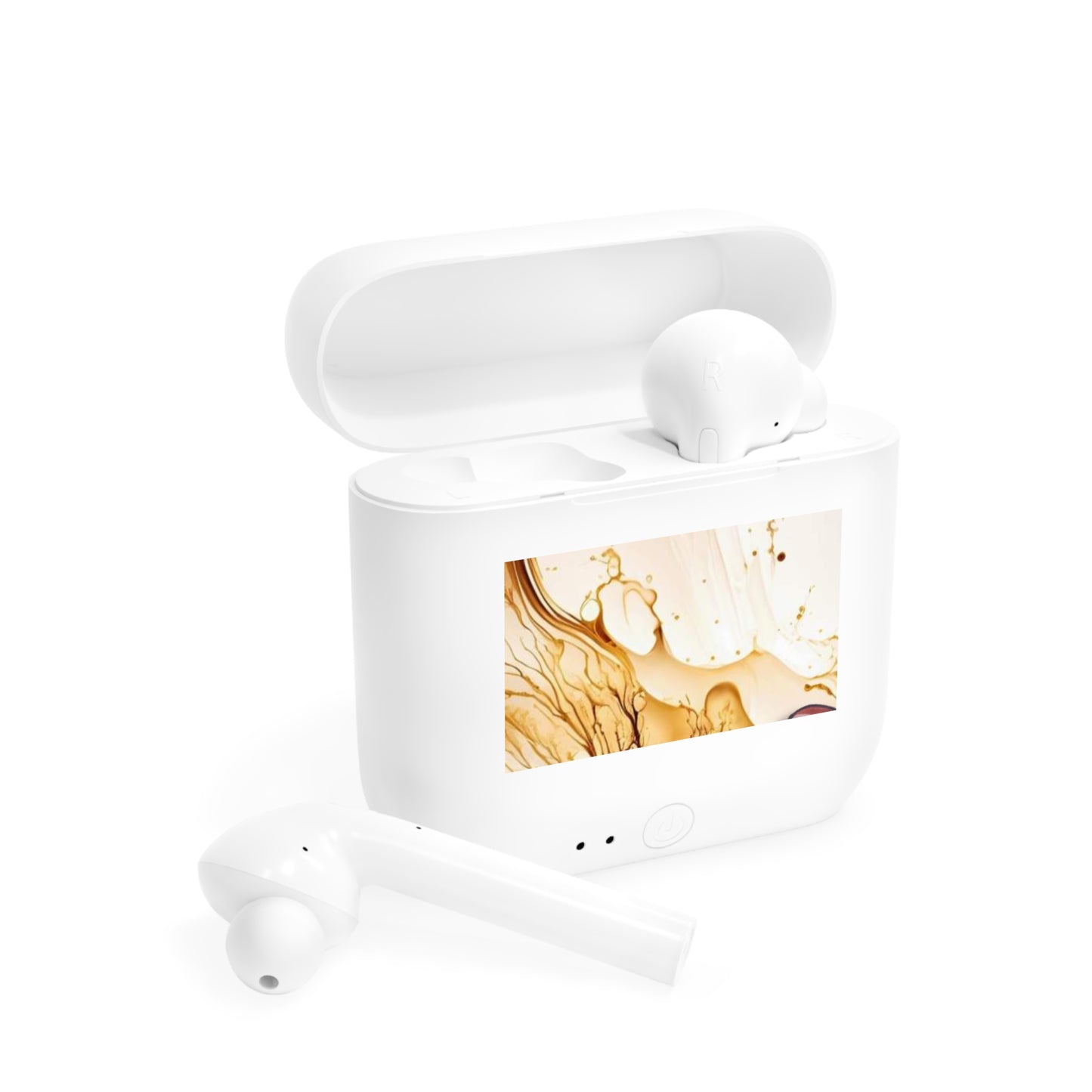 Essos Marble Wireless Earbuds Case — Gold Swirl Charging Case Sticker
