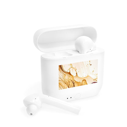 Essos Marble Wireless Earbuds Case — Gold Swirl Charging Case Sticker