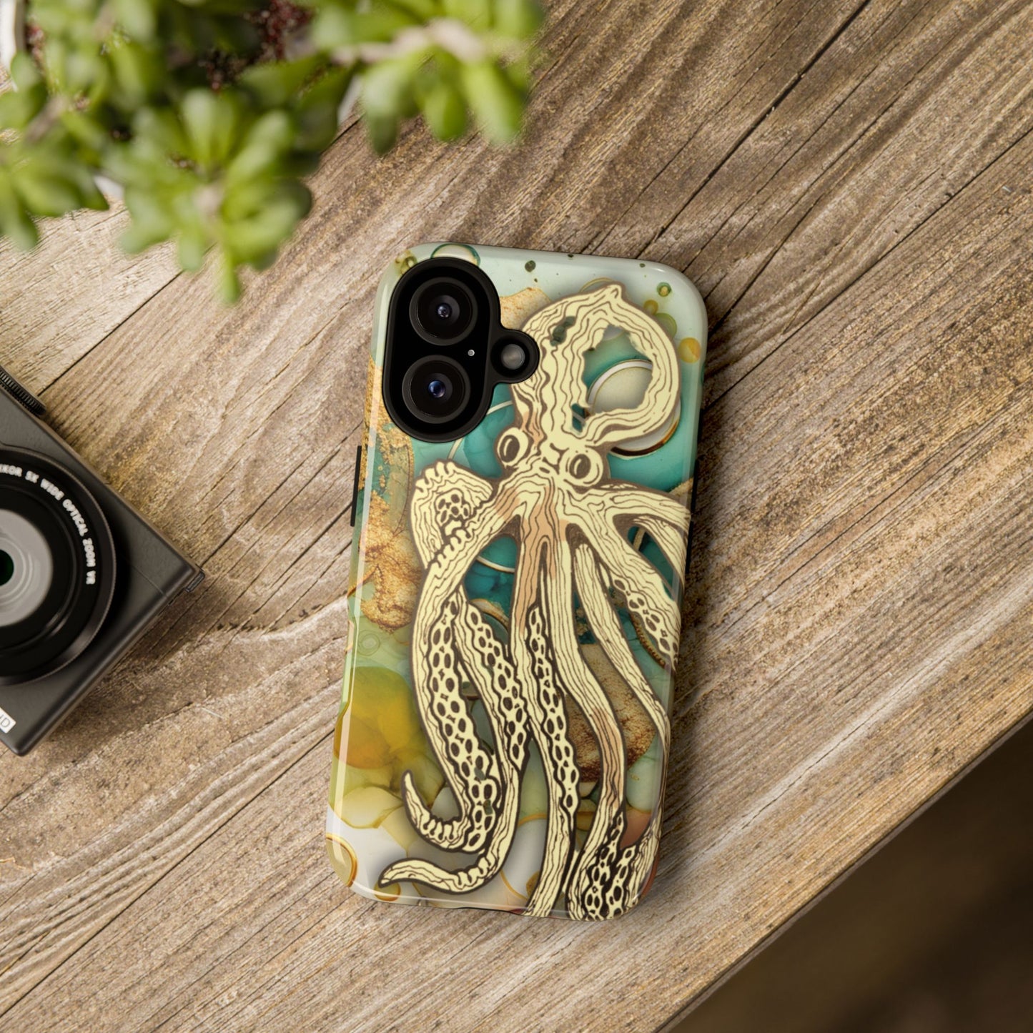 Octopus Art Phone Case – Nautical Oceanic Protective iPhone Cover
