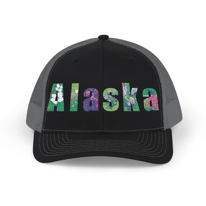 Alaska Floral Snapback Trucker Cap