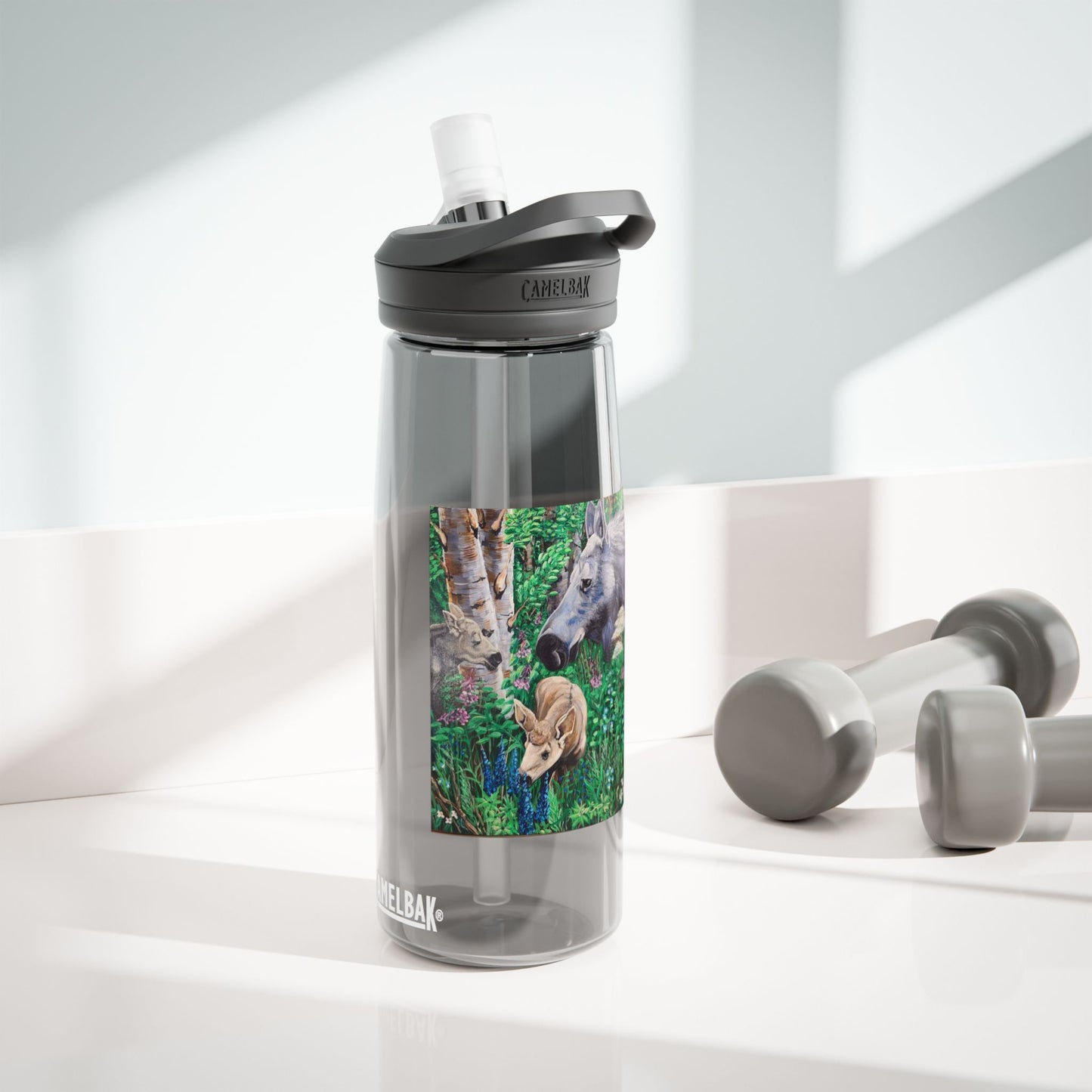 Mama moose & calves Forest Water Bottle — CamelBak Eddy® 20/25oz