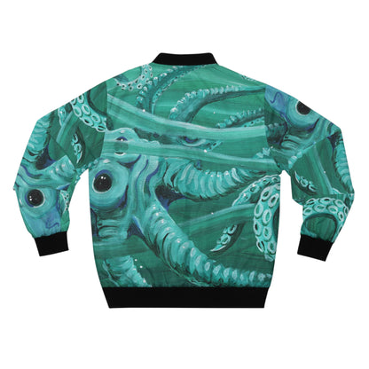 green octopus Bomber Jacket —  All-Over Print