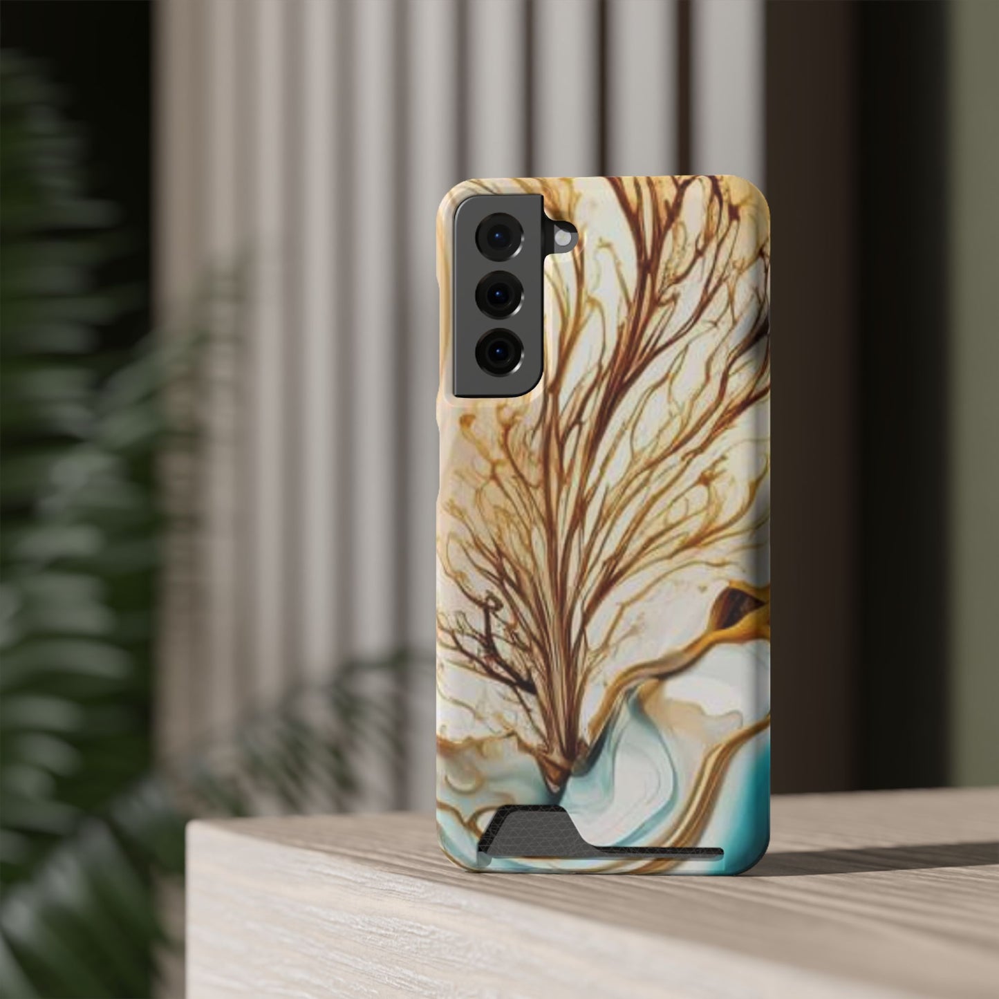 Card-Holder Phone Case — Protective Phone Case with Card Slot, Whimsical Art