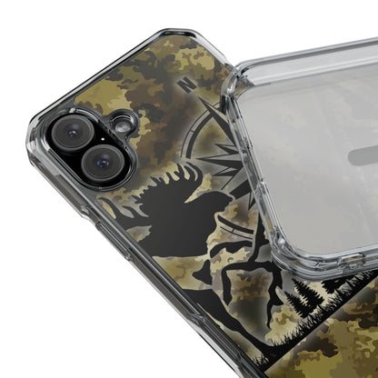 Camo Outdoors Phone Case — Compass & Wildlife Clear Magnetic Impact Case