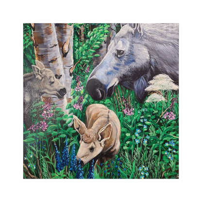 Moose Family Die-Cut Sticker — Woodland Wildlife DTF Decal