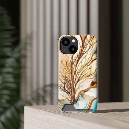 Card-Holder Phone Case — Protective Phone Case with Card Slot, Whimsical Art