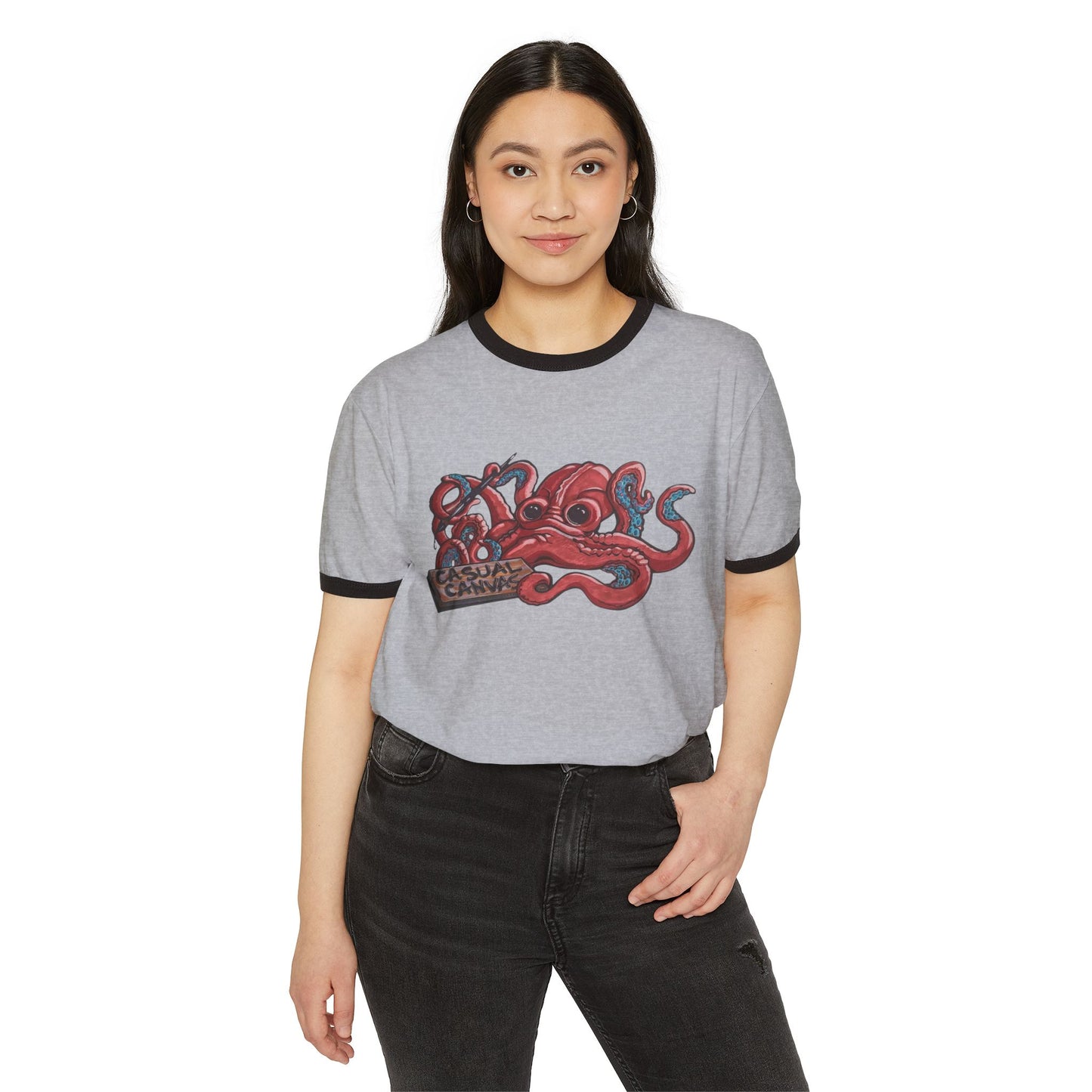 Surreal Oceanic Skull Ringer Tee
